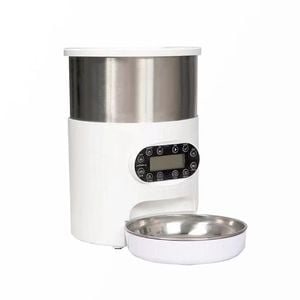 Yes4pets Electric Automatic Pet Dog Cat Rabbit Feeder Stainless Steel 4.5l Dispenser