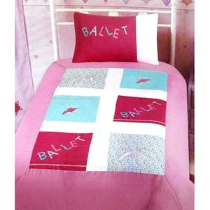 Kidz & More Ballerina Embroidered Quilt Cover Set Single