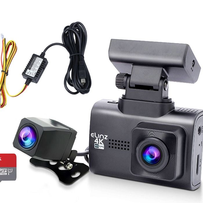 Elinz 4K 2K Dual Dash Cam WiFi GPS Car Camera Recorder WDR Night Vision Hardwire Fuse Kit 32GB