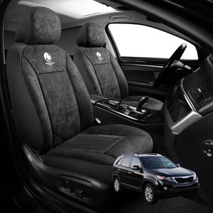 Australian Goose Edition Front Seat Covers for Kia Sorento 2009 - 2015 (XM) - Suede, Universal Fit - Black