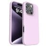 Silicone Phone Case For iPhone 16 Pro Max Shockproof Microfiber Lining - Lilac
