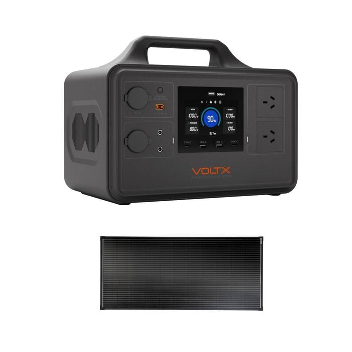 Voltx 1800w 1030wh Portable Power Station + 200w Fixed Solar Panel – Solar Generator Kit For Off-grid, Rv & Emergency Power