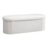 Artiss Storage Ottoman Foot Stool Rest Boucle Fabric Foldable White