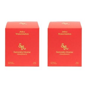 2PK Serenity Refreshing Juicy Watermelon Scent Home Fragrance Candle Jar 300g