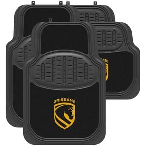 Brisbane Broncos Official Nrl Universal Rubber Car Floor Mats Carpet New Logo