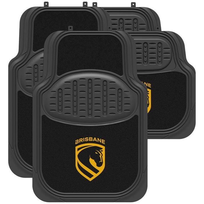Brisbane Broncos Official Nrl Universal Rubber Car Floor Mats Carpet New Logo
