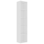 vidaXL Book Cabinet White Engineered Wood Home Organiser Storage Bookshelf