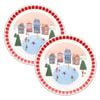 2PK Porto Night Before Round New Bone China Serving Plate 32cm Multi-Coloured