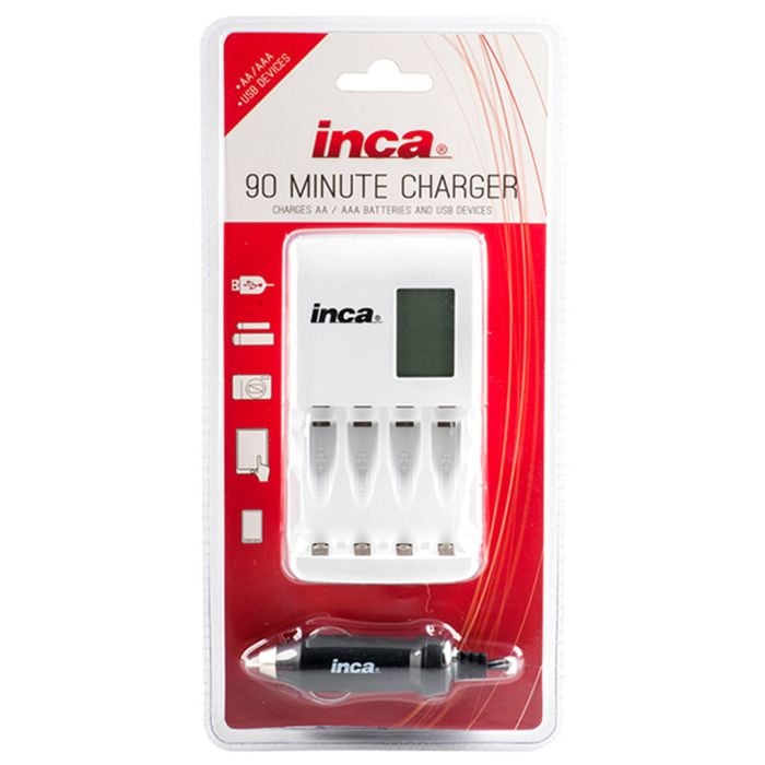 Inca 745456 90 Minute Aa/aaa/usb Device Battery Charger