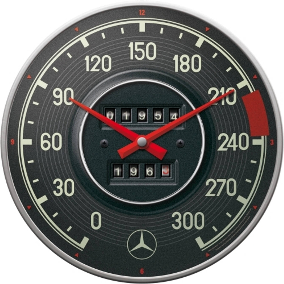 Nostalgic Art 30cm Mercedes-Benz Speedo Quartz Battery Operated Round ...