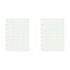 2x 60pc Filofax Pastel A5 Notebook Refill Sqrd Paper Writing School Stationery