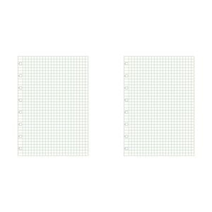 2x 60pc Filofax Pastel A5 Notebook Refill Sqrd Paper Writing School Stationery