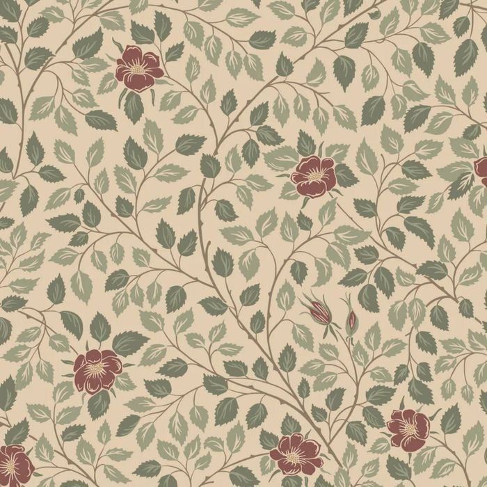 Wallpaper Trader Solliden Wallpaper Roll 10.05m X 53cm, Burgundy