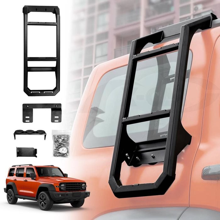 Side Ladder for GWM Tank 300 2023-Onwards Stainless Steel Protective Frame Modification Black