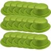 24x GLITTER BOWLER HAT Fancy Party Plastic Costume Cap Fun Dress Up Sparkle BULK - Lime Green - Lime Green | Glitter Bowler Hat