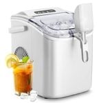 Advwin 12KG Ice Maker Self-Cleaning  Ice Machine with Handle Countertop - White