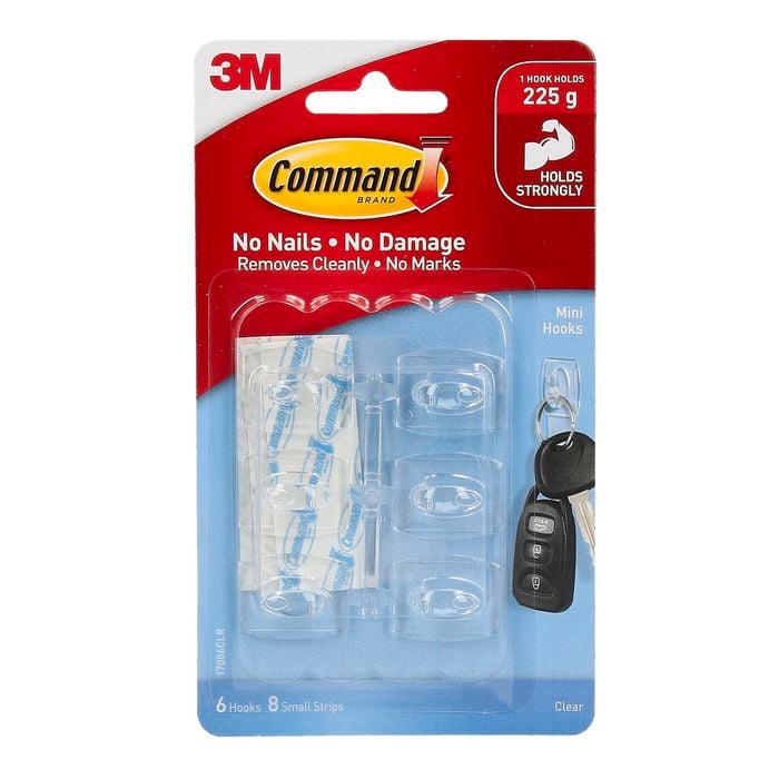 Command™ Mini Clear Hooks And Strips