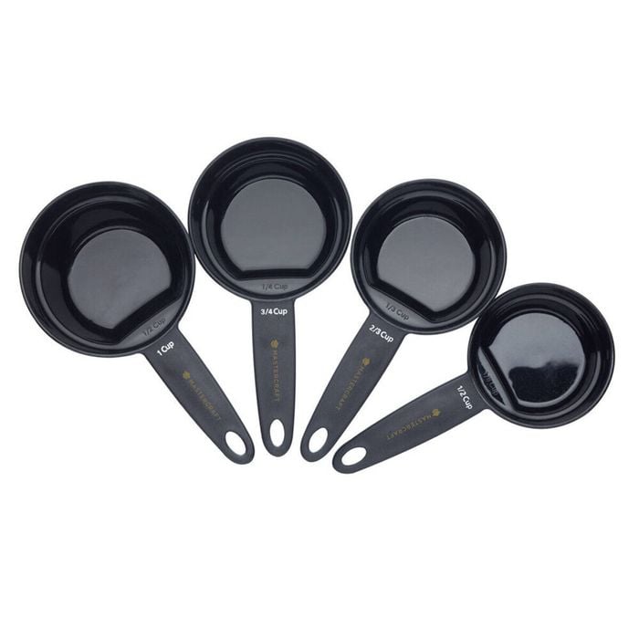 4pc MasterCraft 24.5cm Magnetic Measuring Cup Set Baking/Kitchen - Black