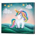 Twinkle Twinkle Unicorn | 40 x 40cm Stretched Canvas Print