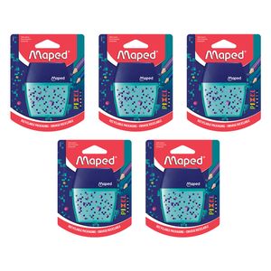 5x Maped Pixel Party 2 Hole Ergonomic Efficient And Precise Pencil Sharpener