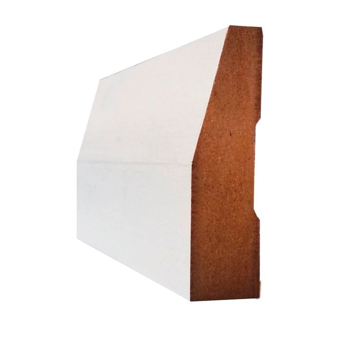 Hume 92 x 18mm 2.7m Moulding White MDF Primed Half Splayed