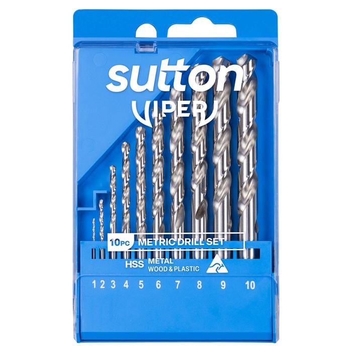 Sutton Tools 1.0 - 10.0mm Viper Metric Drill Bit Refill 10 Piece Set