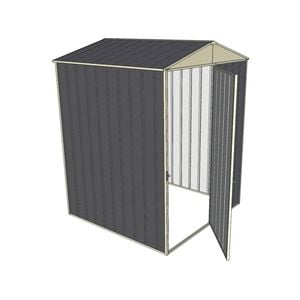 Build-a-Shed 1.5 x 1.5 x 2.3m Front Gable Single Hinged Door Shed - Grey