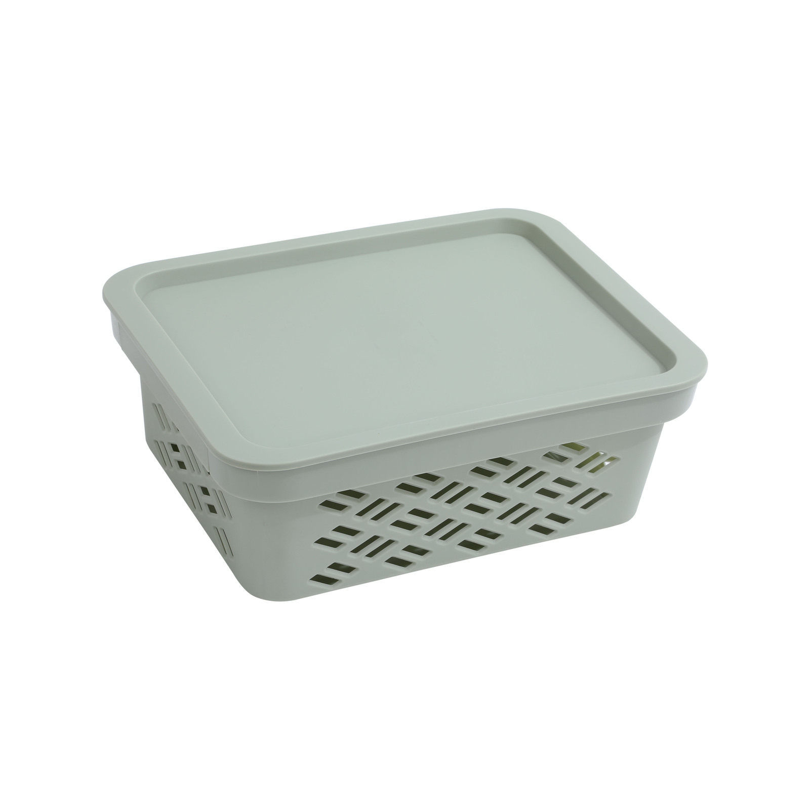 Ezy Storage Brickor Small Green Lidded Basket