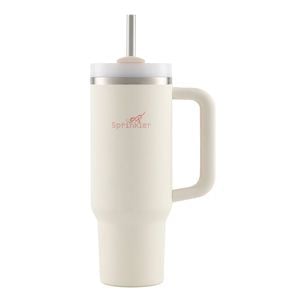 Sprinkler Sunny Insulated Stainless Steel Water Tumbler Flask Lid 1L Sand Dune