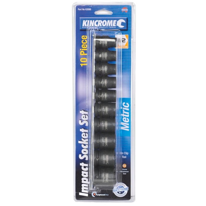Kincrome 1/2" Drive 10 Piece Impact Socket Set