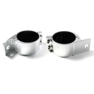 Elinz 3" 76-81mm PAIR Bullbar Mounting Bracket Clamp LED light bar Driving RIGID SILVER