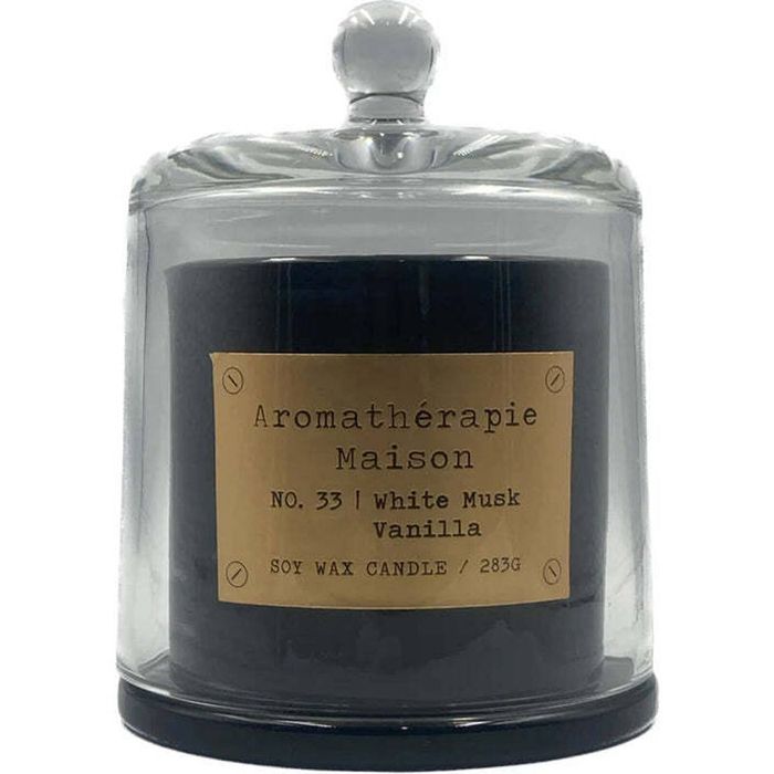 Le Desire Aromatherapie Maison Candle w/Glass Dome Lid & Timber Wick Vanilla