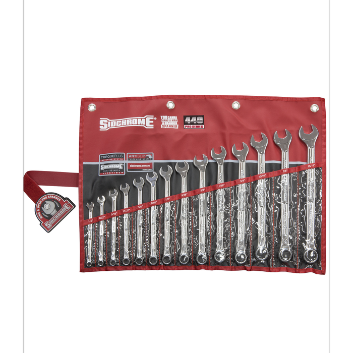 Sidchrome 14 Piece AF 440 Pro Series Ring And Open End Spanner Set