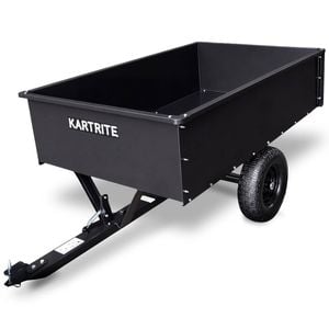 Kartrite 816kg Heavy-Duty Steel Dump Cart with Quick-Release Dumping Handle
