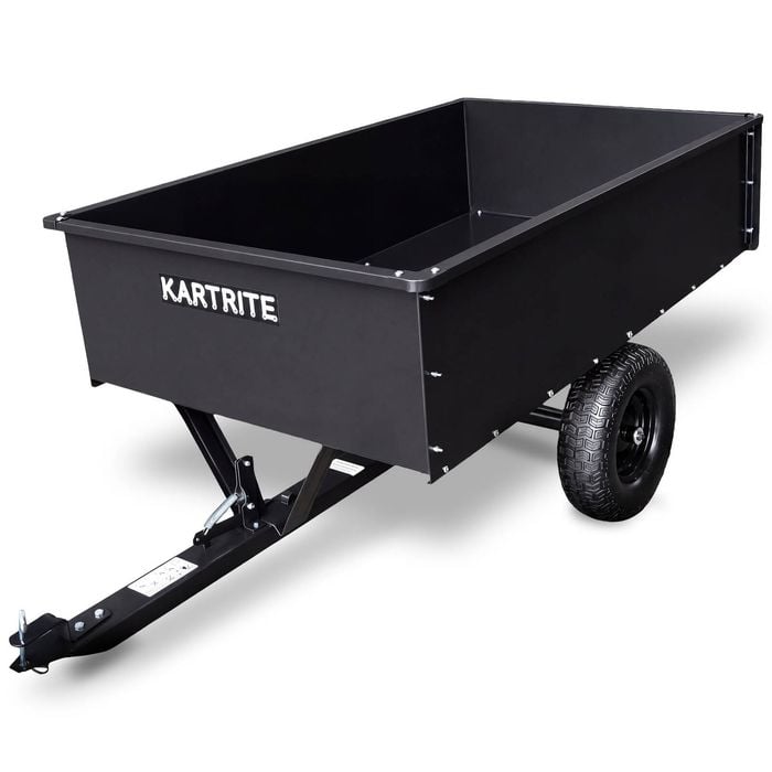 Kartrite 816kg Heavy-Duty Steel Dump Cart with Quick-Release Dumping Handle