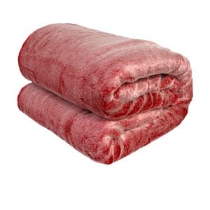 Faux Fur Animal Assorted Throw Rug 2 Tone Red