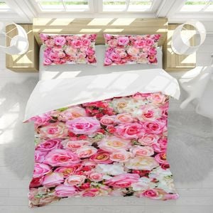 3D Rose Bouquet 317 Bed Pillowcases Quilt King Single Size