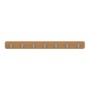 MODE 7 Chrome Hooks on Bamboo Board Key Rack