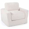 Costway Single Sofa Furry Boneless Corduroy Armchair Lounge Chair White