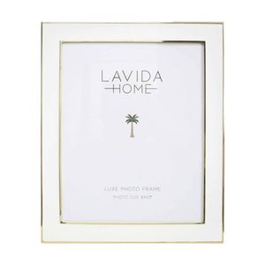 LVD Luxe 8x10 Gold Trim Iron/ Glass Photo Frame Home Decor 27x21.5x1.5cm