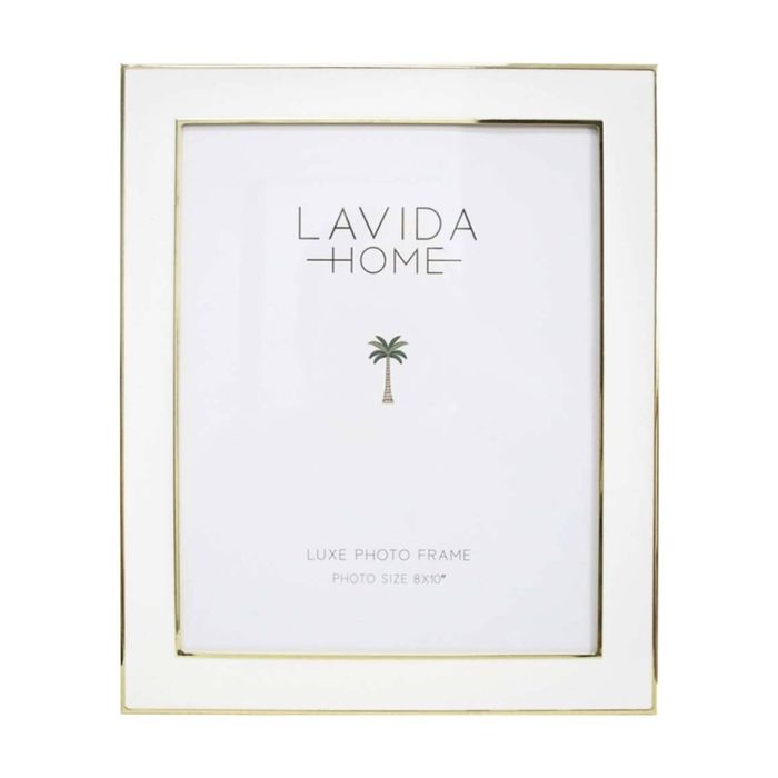 LVD Luxe 8x10 Gold Trim Iron/ Glass Photo Frame Home Decor 27x21.5x1.5cm