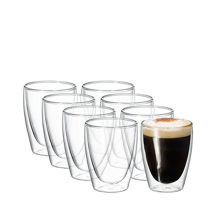 Avanti Cafe Twin Wall Glass 250ml Set of 8