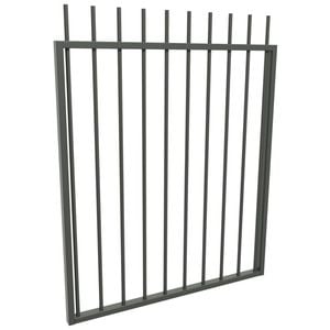 ProtectorAl 975 W x 1200mm H Black Aluminium Picket Top Pool Gate