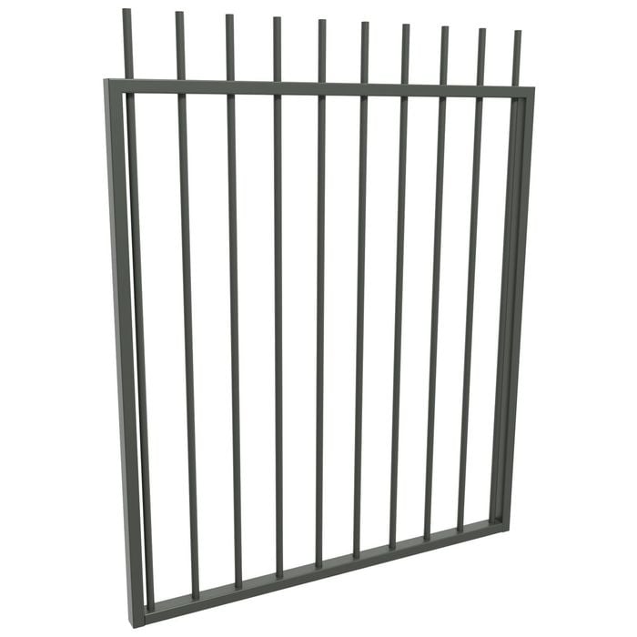 ProtectorAl 975 W x 1200mm H Black Aluminium Picket Top Pool Gate