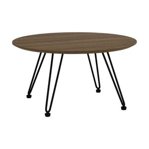 Modern Furniture CORWIN Round Coffee Table 70cm - Walnut