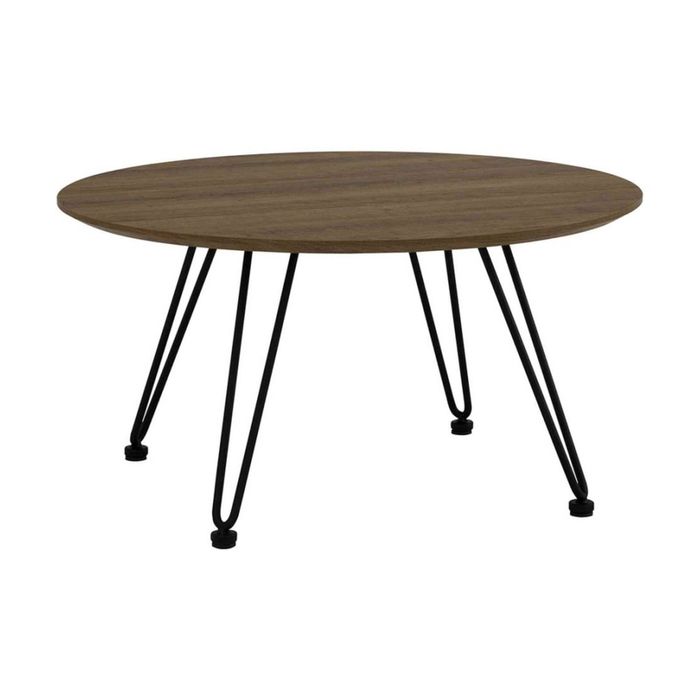 Modern Furniture CORWIN Round Coffee Table 70cm - Walnut