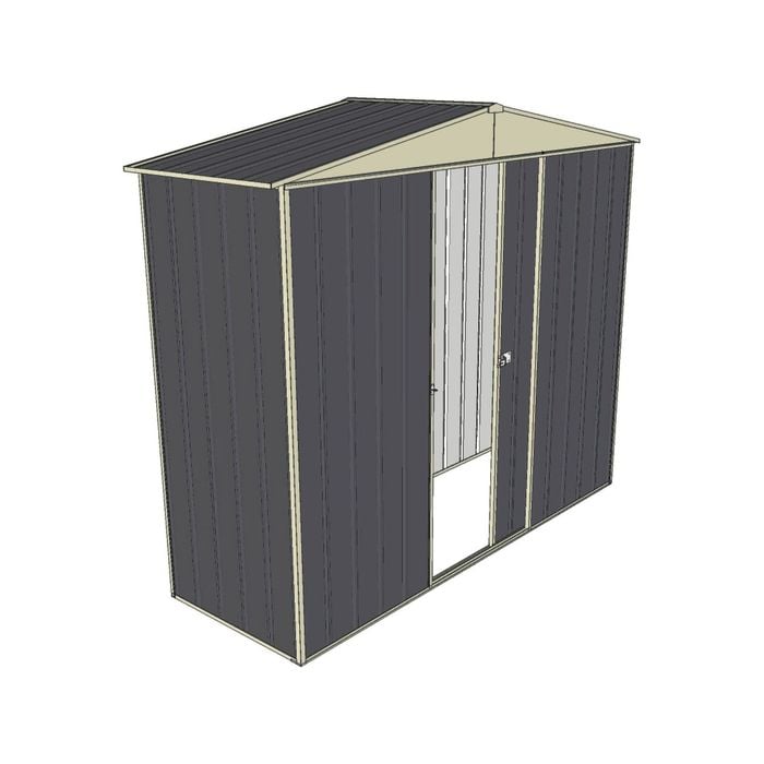 Build-a-Shed 2.3 x 0.8 x 2.3m Front Gable Single Sliding Door Shed - Grey