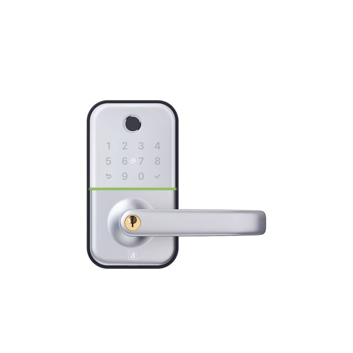 Austyle 140 x 77mm White Silver Smart Digital C4 Key In Lever Set 