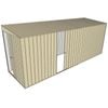 Build-a-Shed 1.5 x 5.2 x 2m Sliding Door Tunnel Shed With Sliding Side Door - Cream