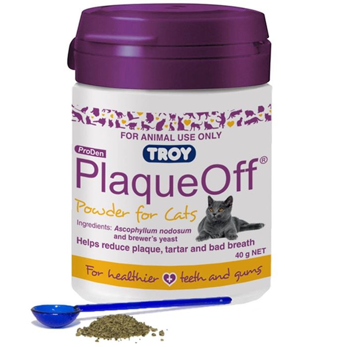 Troy Plaque Off For Pet Cats Tartar Bad Breath Plaque 40g